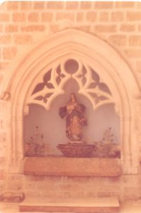 capilla nicho con la imagen de la Inamculada