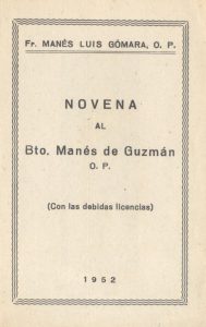 pprtada de la novena del beato Manés de Guzmán